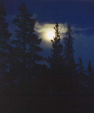 Classic alpine moonrise